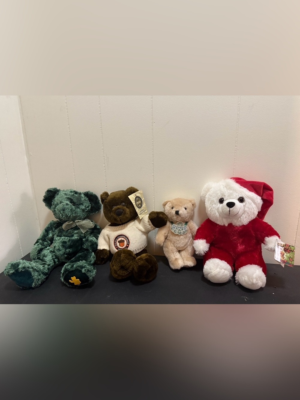 Vintage Brown Teddy Bear in Cream Sweater